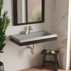 Native Trails Winemaker Napa 36" Wall-Mount Reclaimed Wood Vanity Base in Charred Oak, VNP368