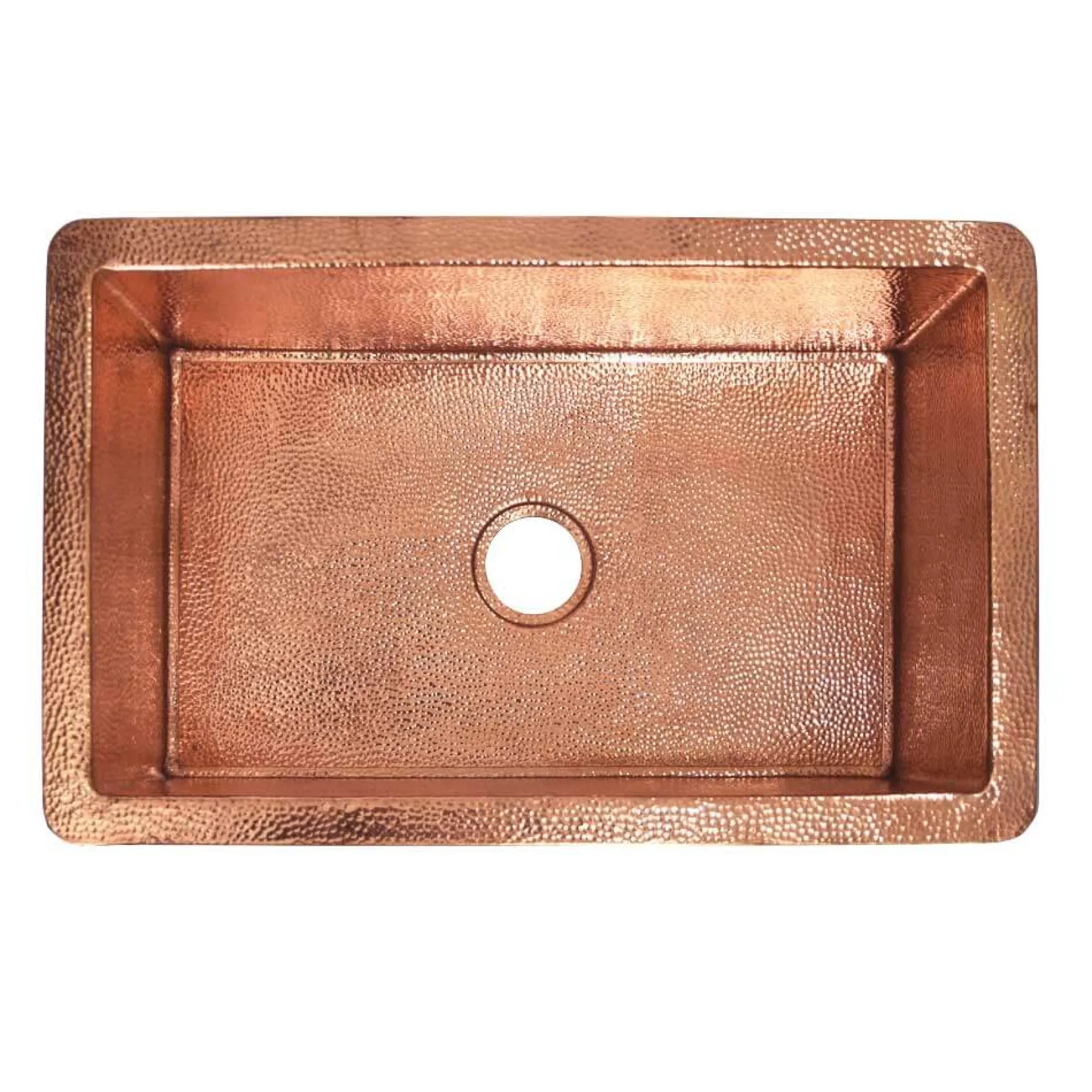 Native Trails Cocina 30" Copper Kitchen Sink, Polished Copper, CPK493