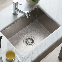 Native Trails Cocina 22" Nickel Kitchen Sink, Brushed Nickel, CPK578