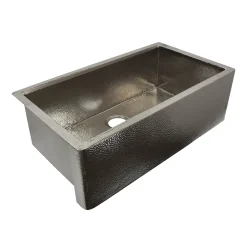Native Trails Concierge 33" Nickel Workstation Farmhouse Kitchen Sink, Brushed Nickel, CPKG573