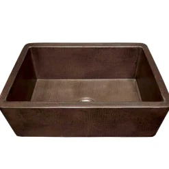 Native Trails 33" Copper Farmhouse Sink, Antique Copper, CPK273