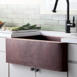 Native Trails 30" Copper Farmhouse Sink, Antique Copper, CPK294