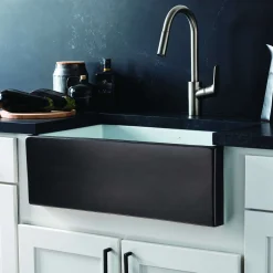 Native Trails Dreamer 30" Fireclay Farmhouse Sink, Gunmetal, PMK3018-M
