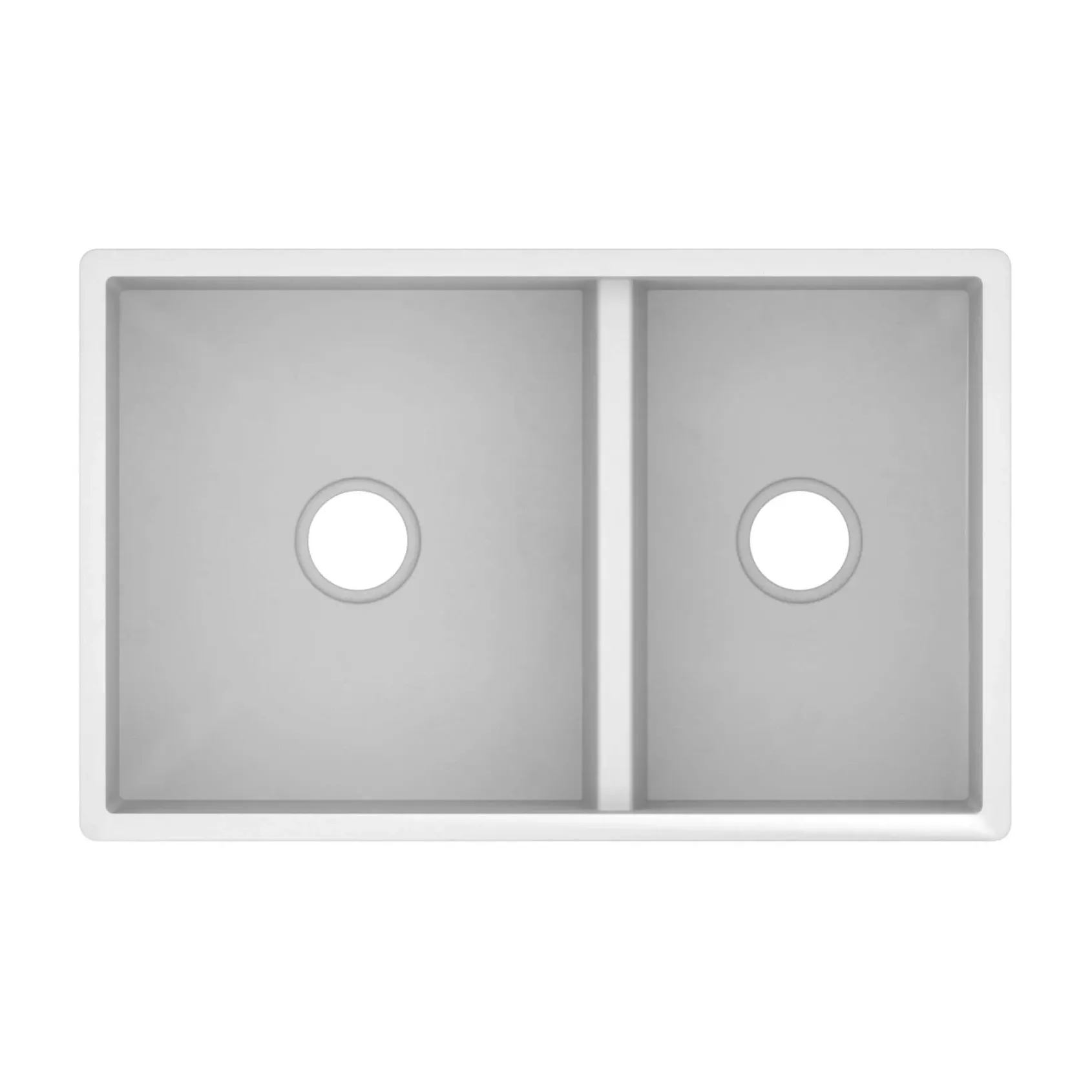 Native Trails Farmhouse Double Bowl 33" NativeStone Concrete Farmhouse Sink, 60/40 Double Bowl, Pearl, NSKD3321-P