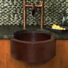 Native Trails Fiesta 19" Copper Farmhouse Sink, Antique Copper, CPS214