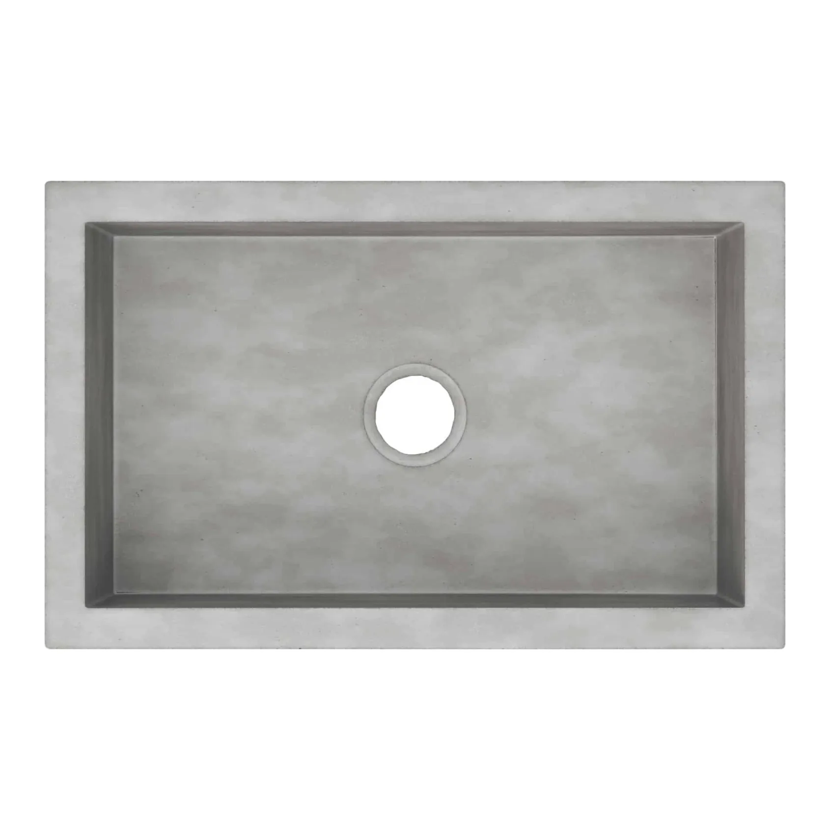 Native Trails Pacifica 30" Undermount NativeStone Concrete Kitchen Sink, Ash, NSK3019-A