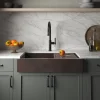 Native Trails Paragon Concierge 33" Copper Workstation Farmhouse Kitchen Sink, Antique Copper, CPKG291