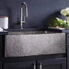 Native Trails Pinnacle 33" Copper Farmhouse Sink, Polished Nickel, CPK892