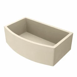 Native Trails Quartet 33" NativeStone Concrete Farmhouse Sink, Sand, NSKQ3320-D