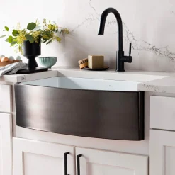 Native Trails Rendezvous 33" Fireclay Farmhouse Sink, Gunmetal, PMK3320-M