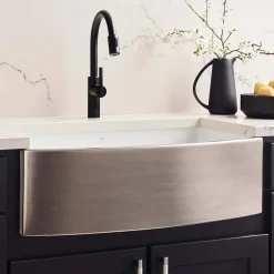 Native Trails Rendezvous 33" Fireclay Farmhouse Sink, Platinum, PMK3320-P