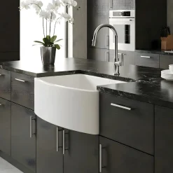 Native Trails Rendezvous 33" Fireclay Farmhouse Kitchen Sink, White, FRK3320-W