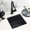 Native Trails Ventana 15" NativeStone Concrete Farmhouse Sink, Charcoal, NSB1515-C