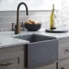 Native Trails Ventana 15" NativeStone Concrete Farmhouse Sink, Slate, NSB1515-S