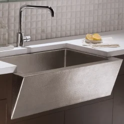 Native Trails Zuma 33" Nickel Farmhouse Sink, Brushed Nickel, CPK590