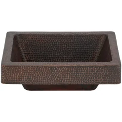 Premier Copper Products 15" x 12" Rectangle Vessel - Above Counter Copper Bathroom Sink, Oil Rubbed Bronze, 17 Gauge, VREC15SKDB