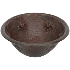 Premier Copper Products 19" Oval Copper Bathroom Sink, Oil Rubbed Bronze, LO19RFLDB