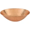 Premier Copper Products 17" Oval Copper Bathroom Sink, Polished Copper, VO17WPC
