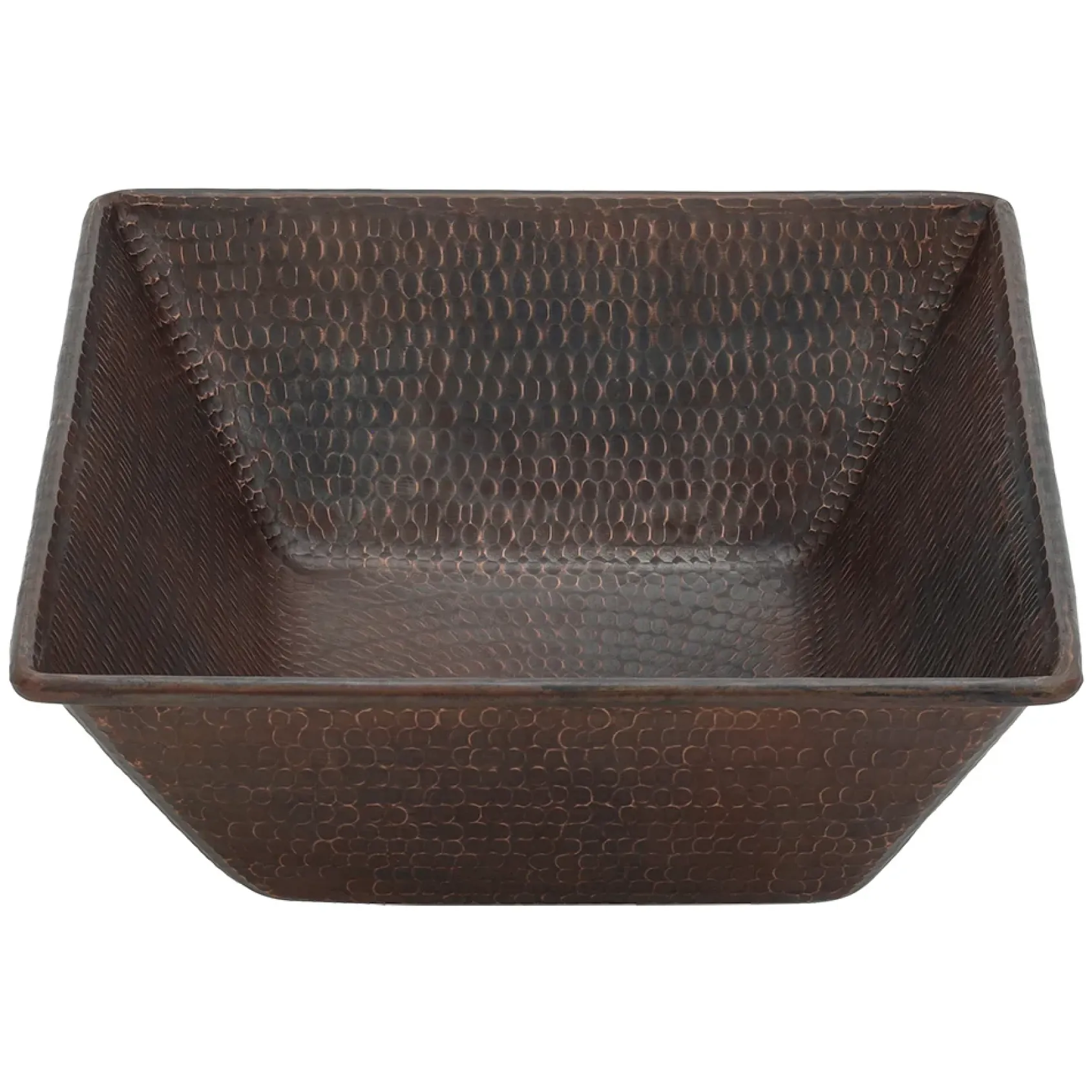 Premier Copper Products 17" Rectangle Copper Bathroom Sink, Oil Rubbed Bronze, VREC17WDB
