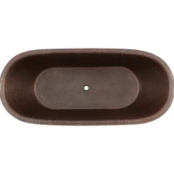 Premier Copper Products 72" Hammered Copper Modern Style Bathtub, BTM72DB