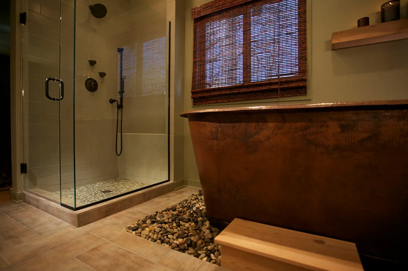 Premier Copper Products 72" Hammered Copper Modern Style Bathtub, BTM72DB