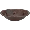 Premier Copper Products 19" Oval Copper Bathroom Sink, Oil Rubbed Bronze, LO19RSTDB