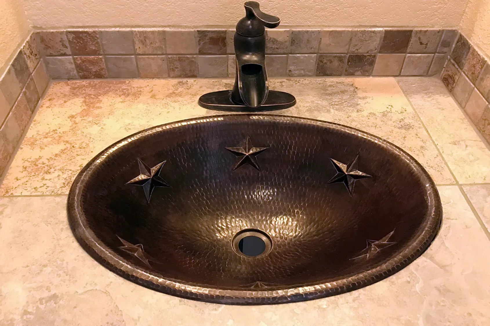 Premier Copper Products 19" Oval Copper Bathroom Sink, Oil Rubbed Bronze, LO19RSTDB
