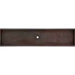 Premier Copper Products 60" Rectangle Copper Bathroom Sink, Oil Rubbed Bronze, VREC60SKDB