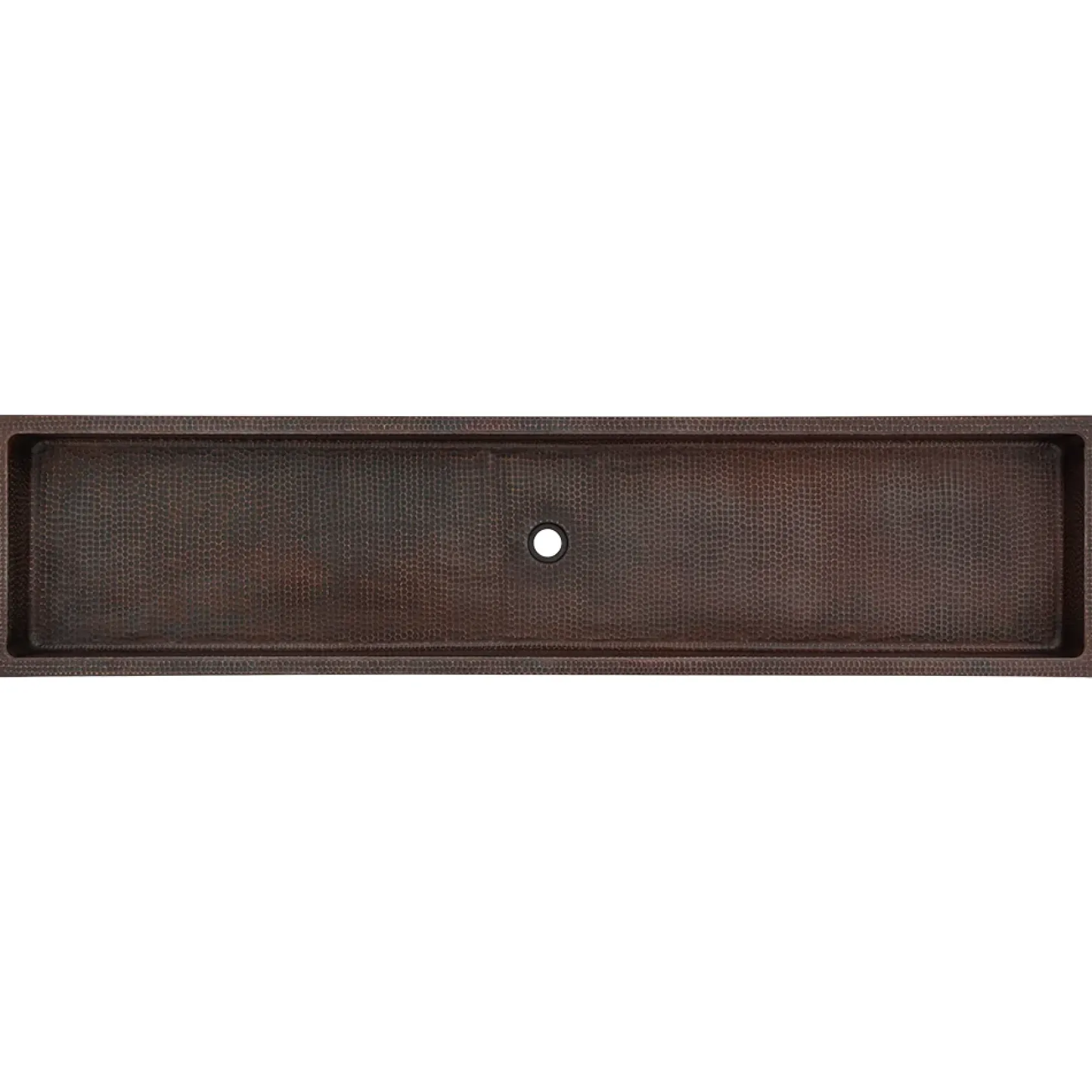 Premier Copper Products 60" Rectangle Copper Bathroom Sink, Oil Rubbed Bronze, VREC60SKDB