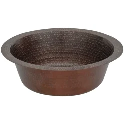 Premier Copper Products 14" Copper Bar/Prep Sink, Oil Rubbed Bronze, BR14DB3