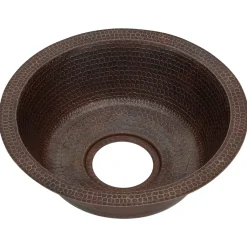 Premier Copper Products 14" Copper Bar/Prep Sink, Oil Rubbed Bronze, BR14DB3