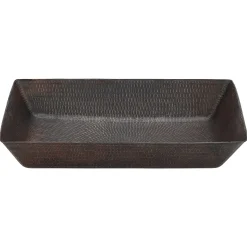 Premier Copper Products 20" Rectangle Copper Bathroom Sink, Oil Rubbed Bronze, VREC2014DB