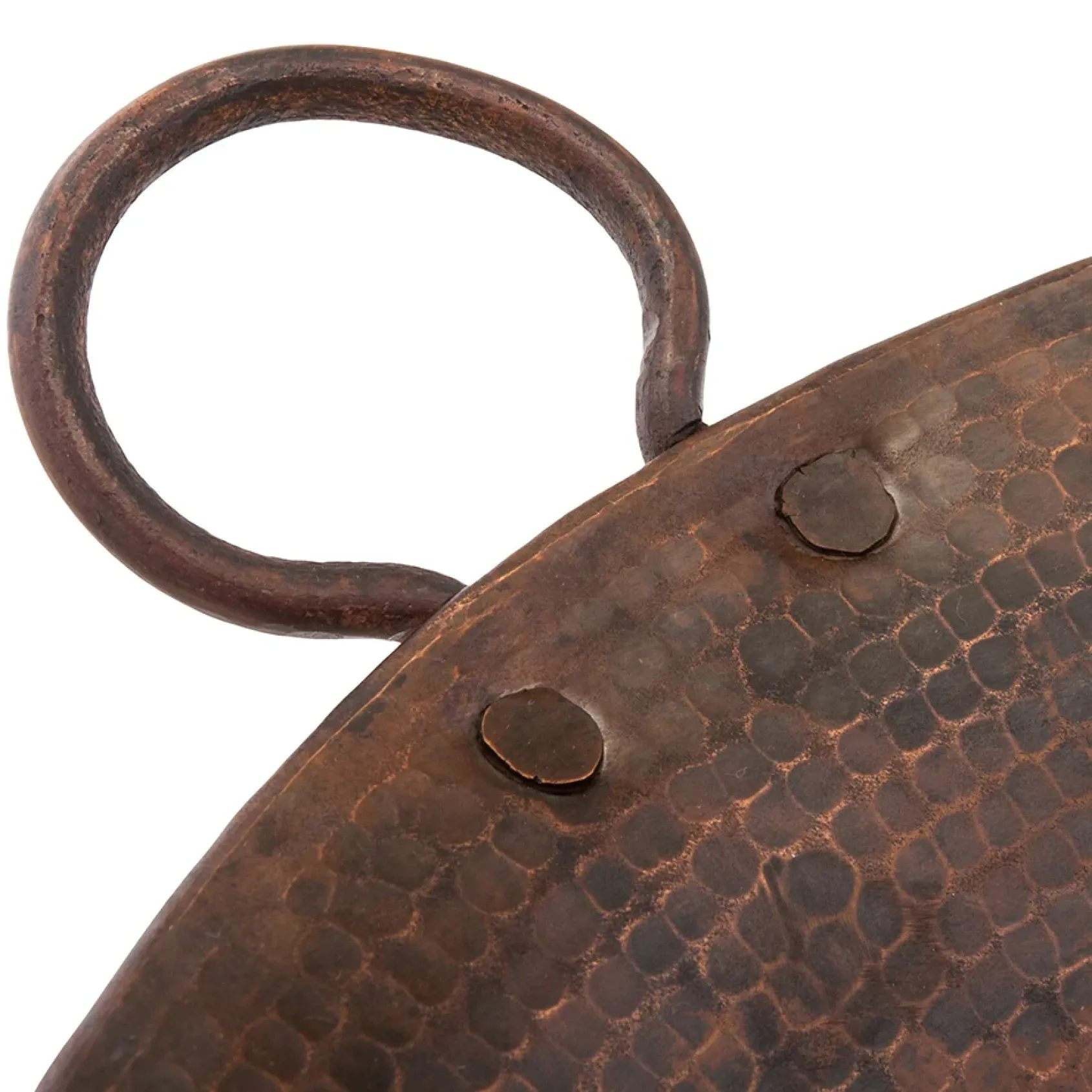Premier Copper Products 16" Round Miners Pan Vessel Hammered Copper Bathroom Sink, Matching Drain and Accessories, Oil Rubbed Bronze, BSP5_VR16MPDB-P