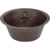 Premier Copper Products 16" Copper Bar/Prep Sink, Oil Rubbed Bronze, BR16FDB2