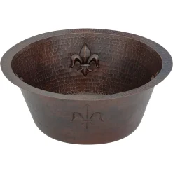 Premier Copper Products 16" Copper Bar/Prep Sink, Oil Rubbed Bronze, BR16FDB2