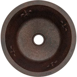 Premier Copper Products 16" Copper Bar/Prep Sink, Oil Rubbed Bronze, BR16FDB2