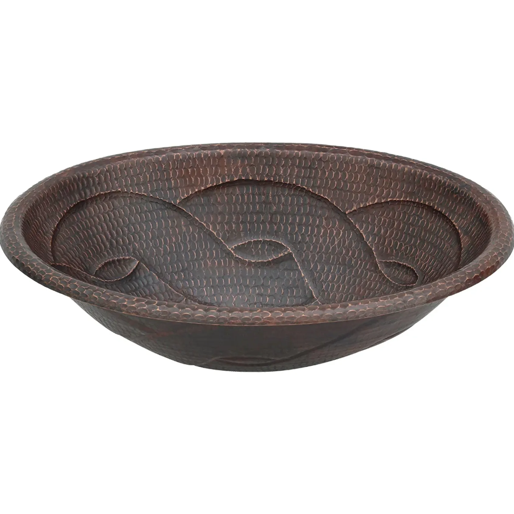 Premier Copper Products 19" Oval Copper Bathroom Sink, Oil Rubbed Bronze, LO19RBDDB