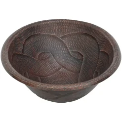 Premier Copper Products 19" Oval Copper Bathroom Sink, Oil Rubbed Bronze, LO19RBDDB