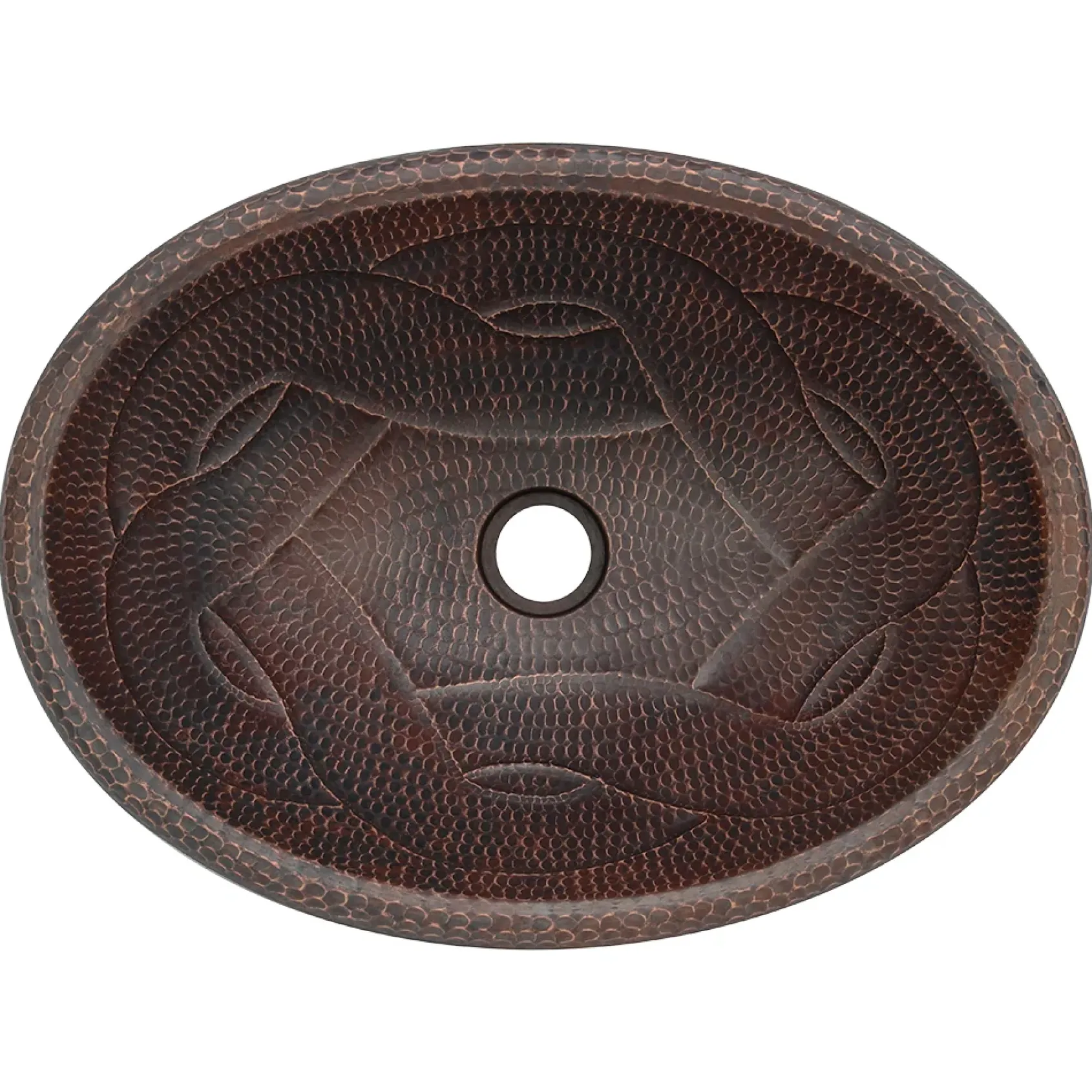 Premier Copper Products 19" Oval Copper Bathroom Sink, Oil Rubbed Bronze, LO19RBDDB
