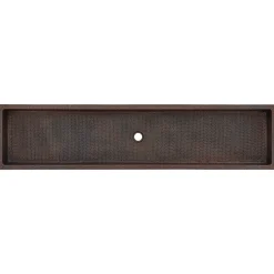 Premier Copper Products 60" Rectangle Copper Bathroom Sink, Oil Rubbed Bronze, LREC60DB