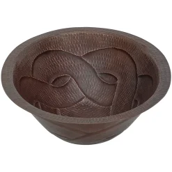 Premier Copper Products 19" Oval Copper Bathroom Sink, Oil Rubbed Bronze, LO19FBDDB
