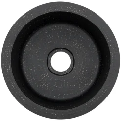 Premier Copper Products 12" Round Copper Bar/Prep Sink, Glazed Black, 17 Gauge, BR12BLK2