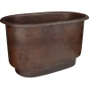 Premier Copper Products 47" Hammered Copper Freestanding Bathtub, Oil Rubbed Bronze, BTM47DB