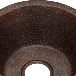 Premier Copper Products 16" Copper Bar/Prep Sink, Oil Rubbed Bronze, BR16DB3