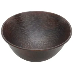 Premier Copper Products 17" Oval Copper Bathroom Sink, Oil Rubbed Bronze, VO17WDB