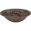 Premier Copper Products 19" Oval Copper Bathroom Sink, Oil Rubbed Bronze, LO19FKOIDB