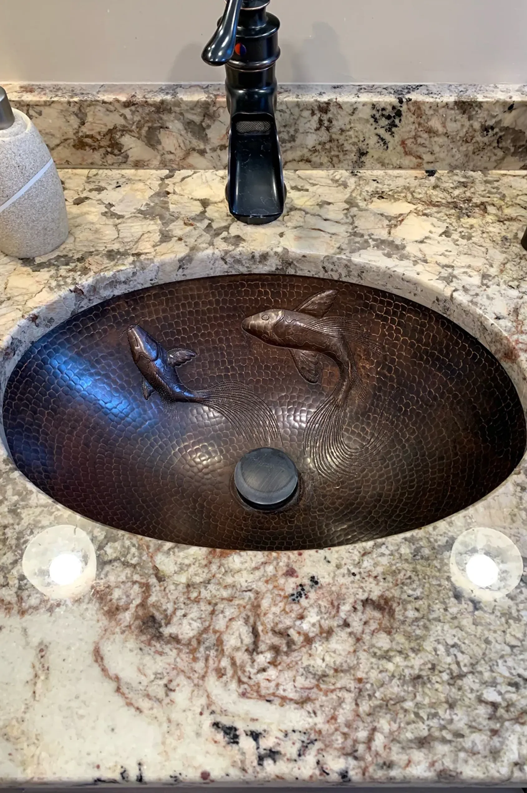Premier Copper Products 19" Oval Copper Bathroom Sink, Oil Rubbed Bronze, LO19FKOIDB