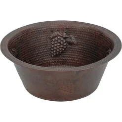Premier Copper Products 16" Copper Bar/Prep Sink, Oil Rubbed Bronze, BR16GDB3