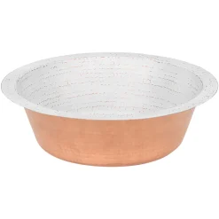 Premier Copper Products 12" Round Copper Bar/Prep Sink, Glazed White, 17 Gauge, BR12WHT2