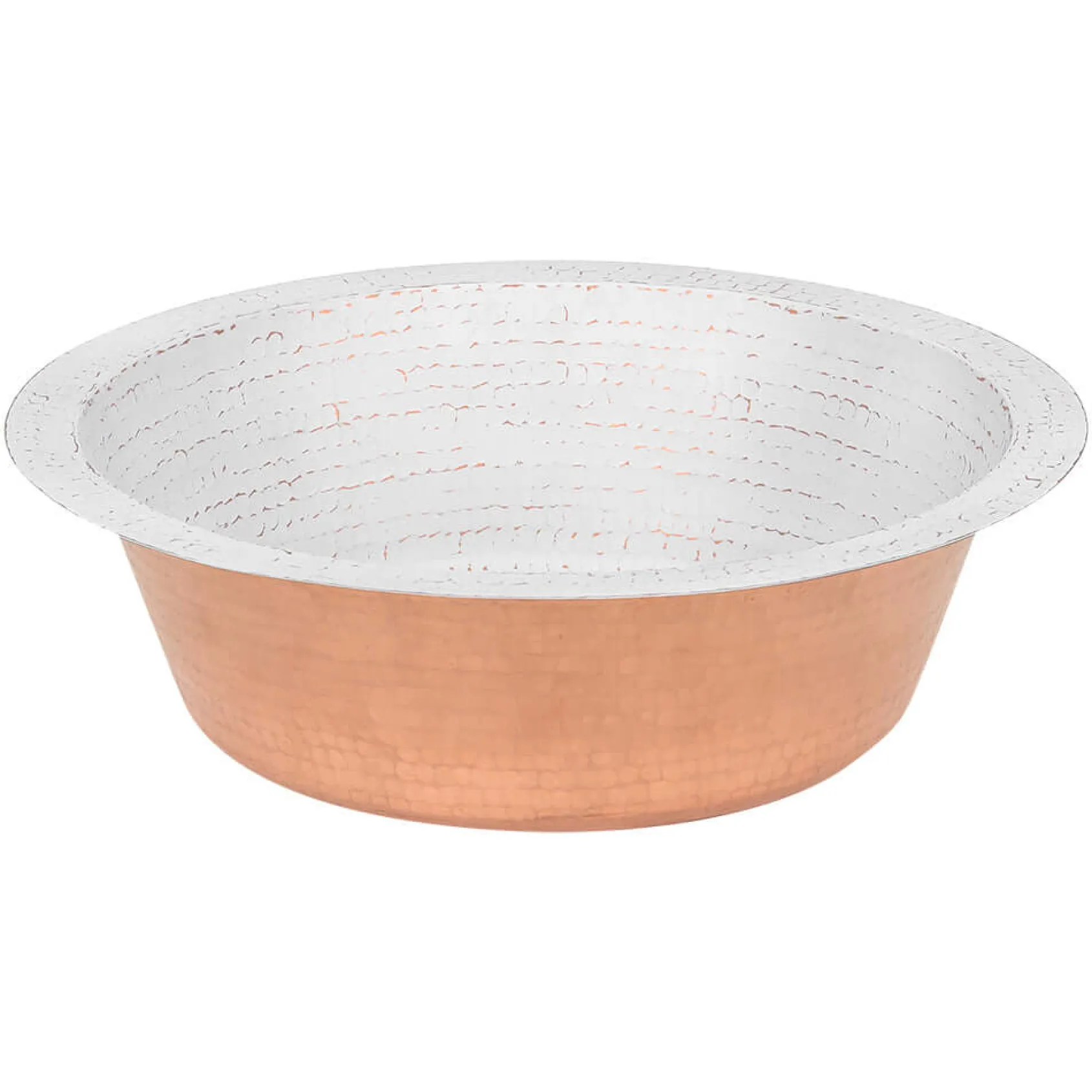 Premier Copper Products 12" Round Copper Bar/Prep Sink, Glazed White, 17 Gauge, BR12WHT2